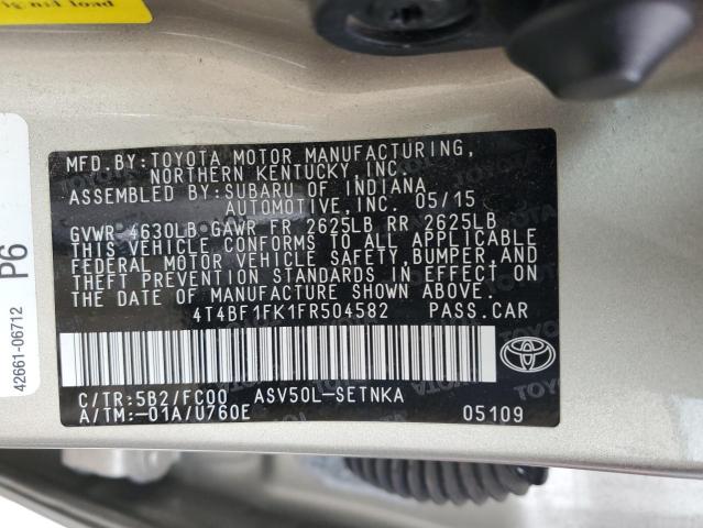 2015 TOYOTA CAMRY LE - 4T4BF1FK1FR504582