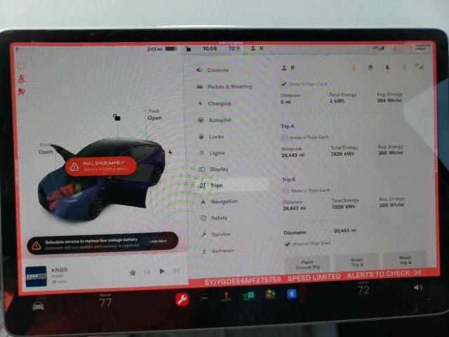 5YJYGDEE6MF275759 Tesla Model Y