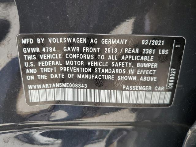 2021 VOLKSWAGEN ARTEON SE WVWAR7AN5ME008343