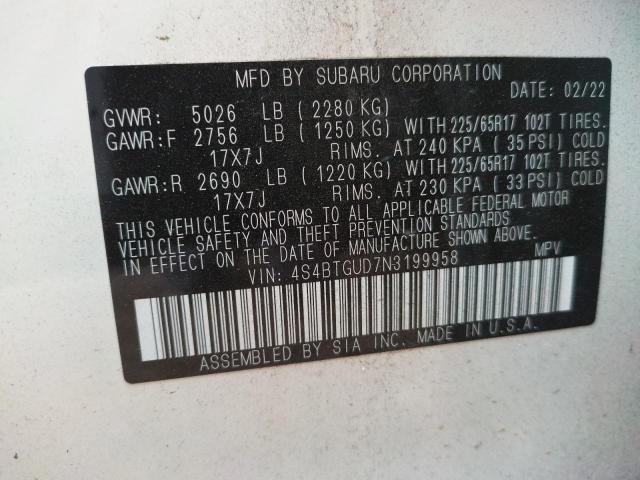 4S4BTGUD7N3199958 Subaru Outback Wilderness