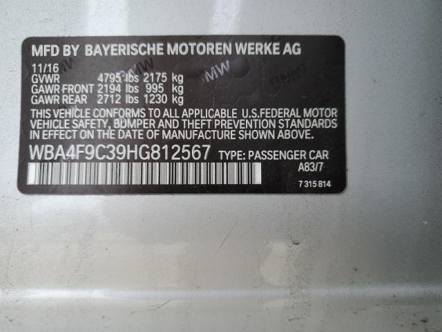 2017 BMW 430XI GRAN - WBA4F9C39HG812567
