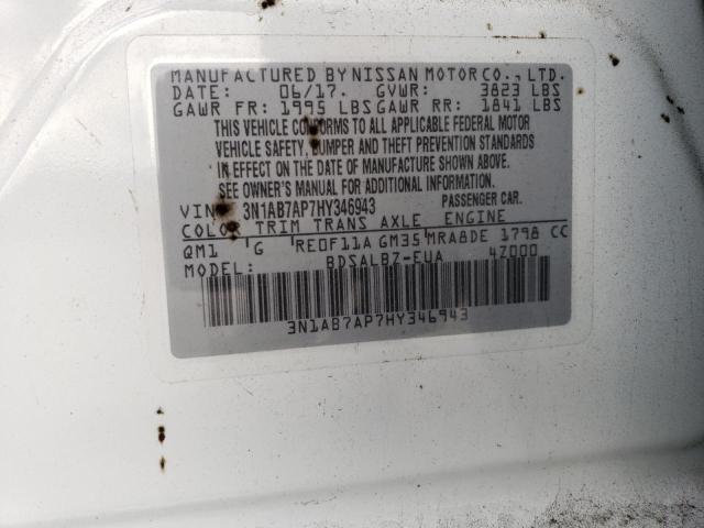 2017 NISSAN SENTRA S/S 3N1AB7AP7HY346943