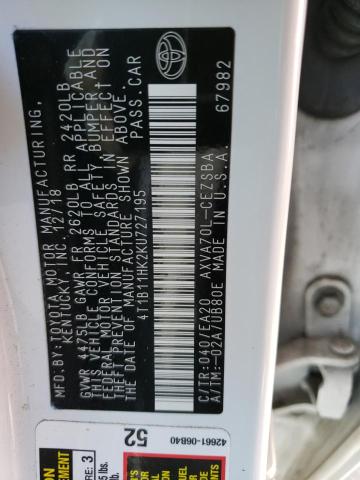 2019 TOYOTA CAMRY L/LE - 4T1B11HK2KU727195