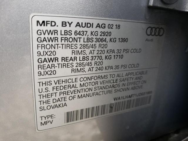 VIN WA1LHAF71JD031665 2018 Audi Q7, Premium Plus no.13