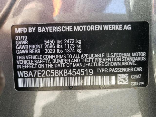 2019 BMW 740 I - WBA7E2C58KB454519