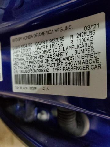 2021 ACURA TLX TECH A - 19UUB6F50MA009932