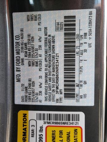 3FMCR9B65NRE34121 Ford Bronco Sport Big Bend