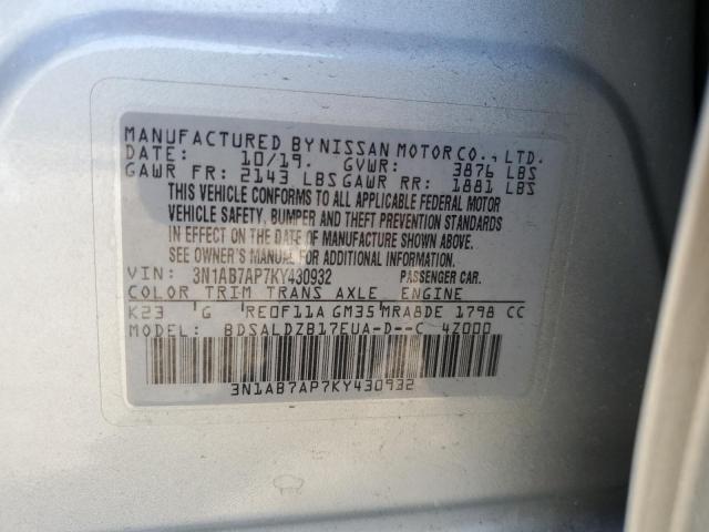 3N1AB7AP7KY430932 Nissan SENTRA S