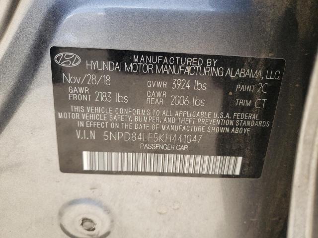5NPD84LF5KH441047 Hyundai ELANTRA SEL