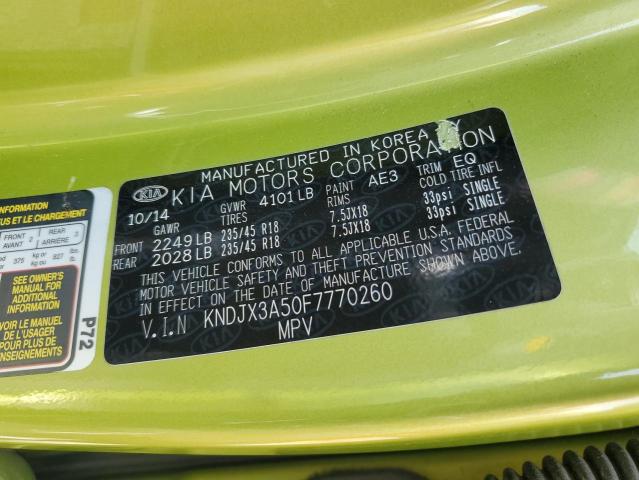 KNDJX3A50F7770260 KIA Soul !