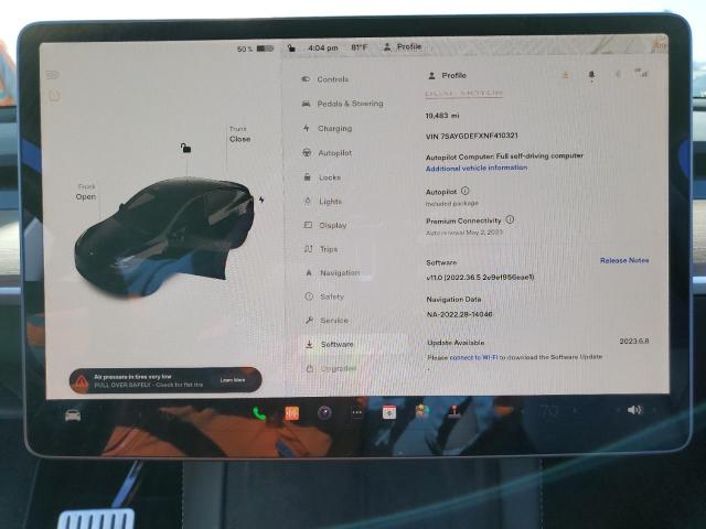 7SAYGDEFXNF410321 Tesla Model Y