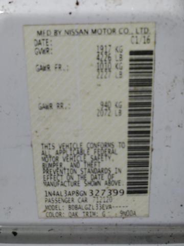 2016 NISSAN ALTIMA 2.5 - 1N4AL3AP8GN327399