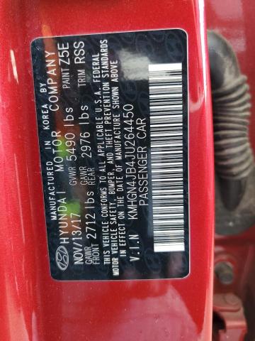 2018 HYUNDAI MOTOR - KMHGN4JB4JU264450