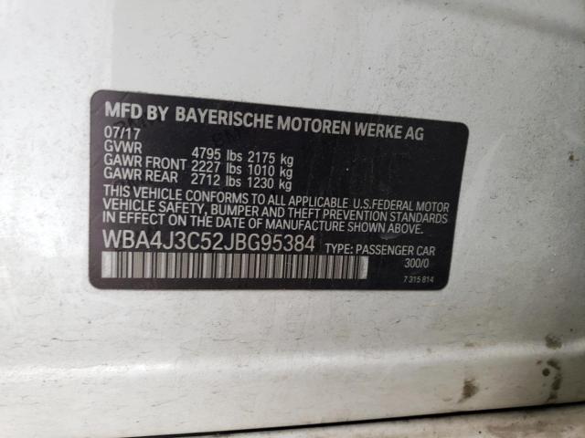 2018 BMW 430XI GRAN - WBA4J3C52JBG95384