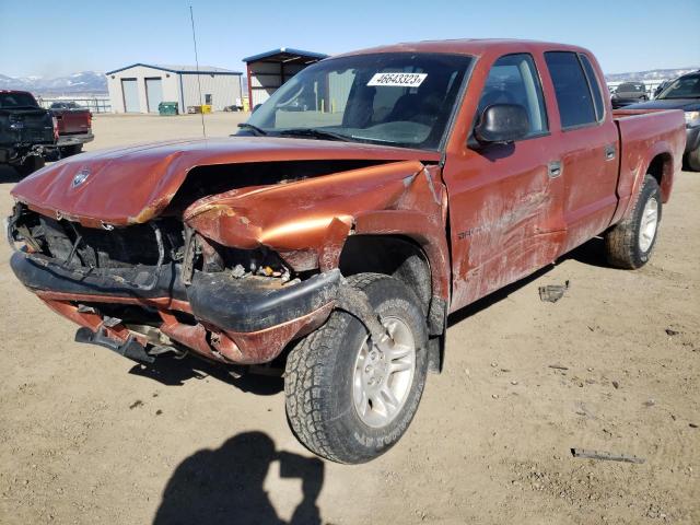 Salvage cars for sale from Copart Helena, MT: 2001 Dodge Dakota Quattro