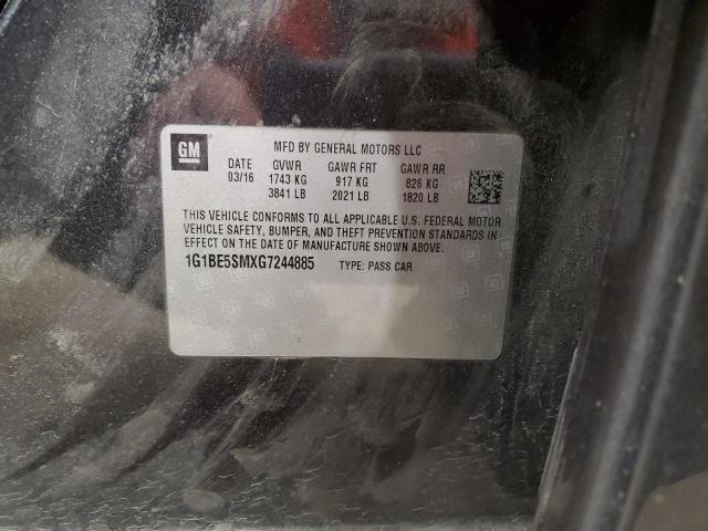 2016 CHEVROLET CRUZE LT - 1G1BE5SMXG7244885