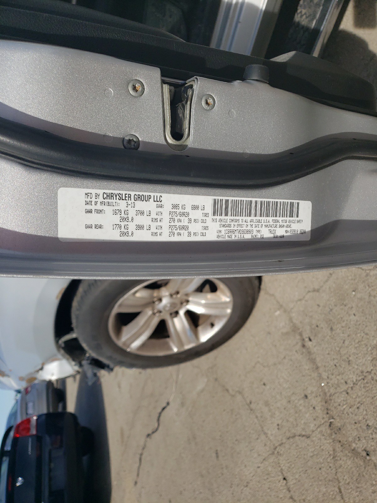 1C6RR6MT0DS638903 2013 Ram 1500 Sport