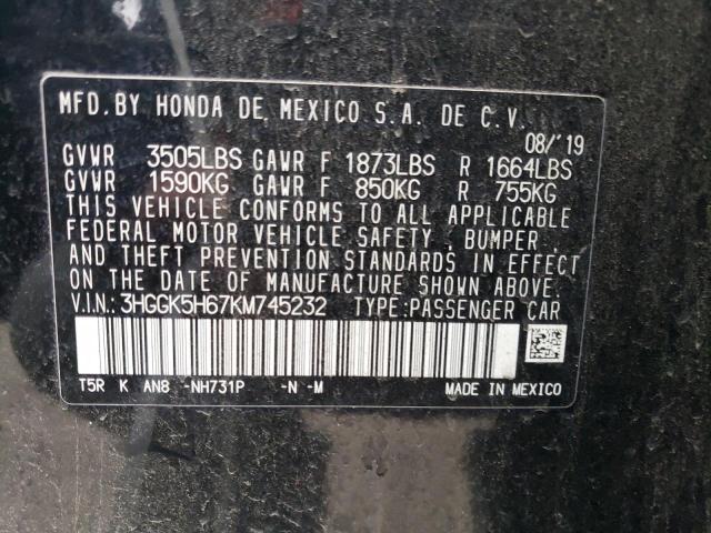 2019 HONDA FIT SPORT - 3HGGK5H67KM745232