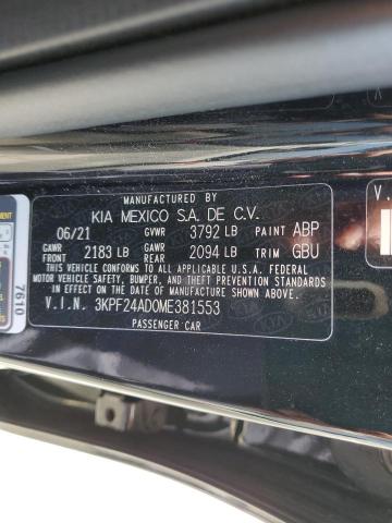 3KPF24AD0ME381553 KIA FORTE FE