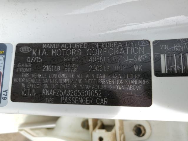 KNAFZ5A32G5501052 KIA FORTE SX