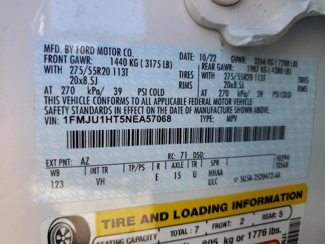 1FMJU1HT5NEA57068 Ford Expedition Xlt