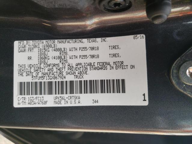 2016 TOYOTA TUNDRA/SR5 5TFUM5F13GX067924