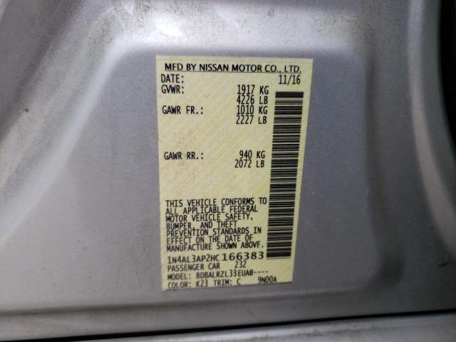 2017 NISSAN ALTIMA 25S - 1N4AL3AP2HC166383