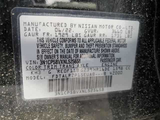 3N1CP5BVXNL525658 Nissan KICKS S