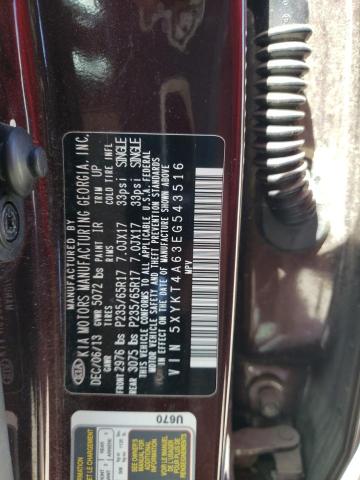 5XYKT4A63EG543516 KIA SORENTO LX