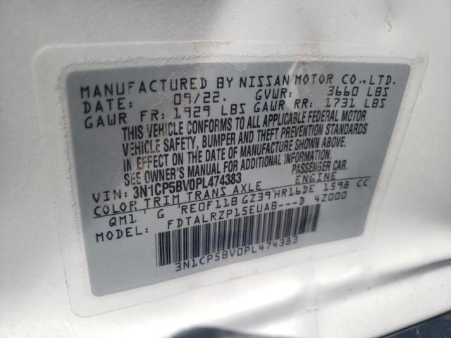 3N1CP5BV0PL474383 Nissan KICKS S