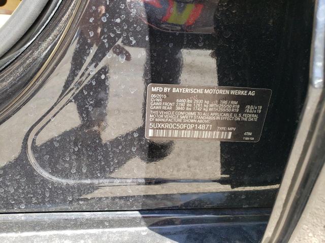 VIN: 5UXKR0C50F0P14871 Auction: COPART Lot: 47906643 Location: IN - DYER 5UXKR0C50F0P14871 BMW X5 2015 BLACK Photo 13
