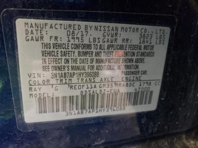 3N1AB7AP1HY396088 Nissan SENTRA S