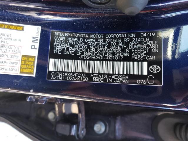 JTDS4RCE0LJ021017 Toyota COROLLA SE