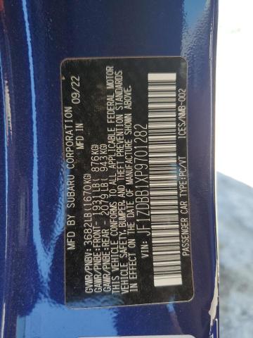 2023 SUBARU BRZ PREMIU JF1ZDBB1XP9701282