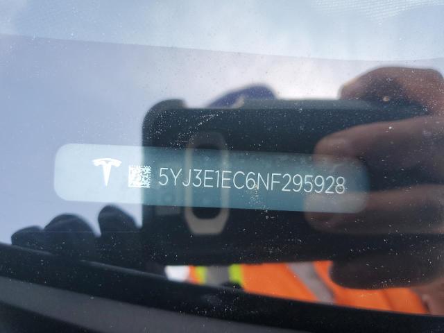 5YJ3E1EC6NF295928 Tesla MODEL 3