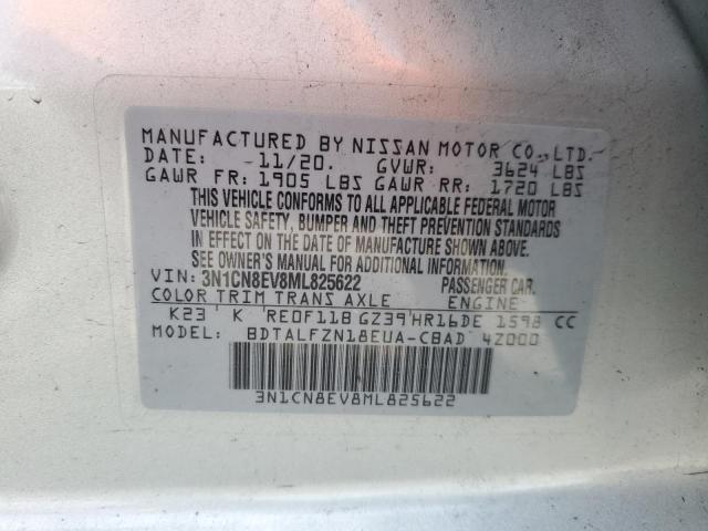 3N1CN8EV8ML825622 Nissan VERSA SV