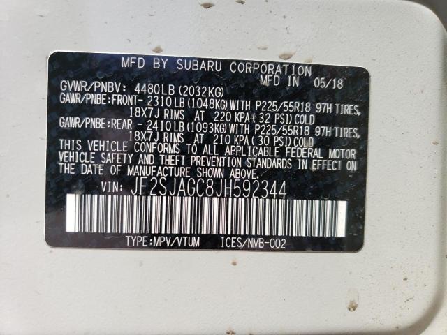 JF2SJAGC8JH592344 Subaru Forester 2.5i Premium