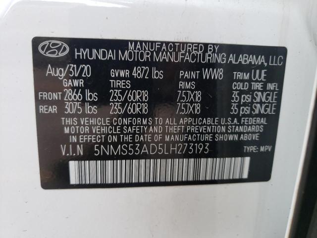 2020 HYUNDAI SANTA FE L - 5NMS53AD5LH273193