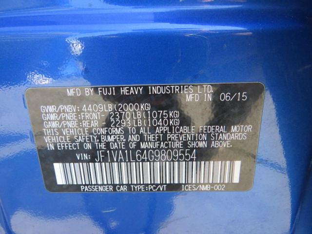 JF1VA1L64G9809554 Subaru Wrx Limited