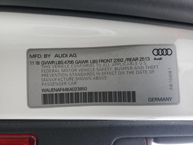 WAUENAF44KA023850 Audi A4 PREMIUM 12