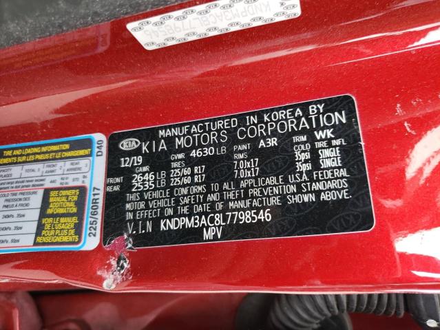KNDPM3AC8L7798546 KIA Sportage Lx