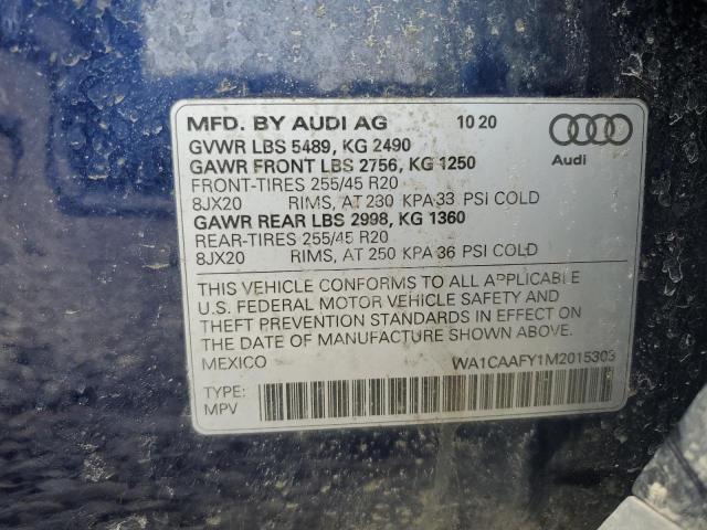 2021 AUDI Q5 PRESTIG - WA1CAAFY1M2015303