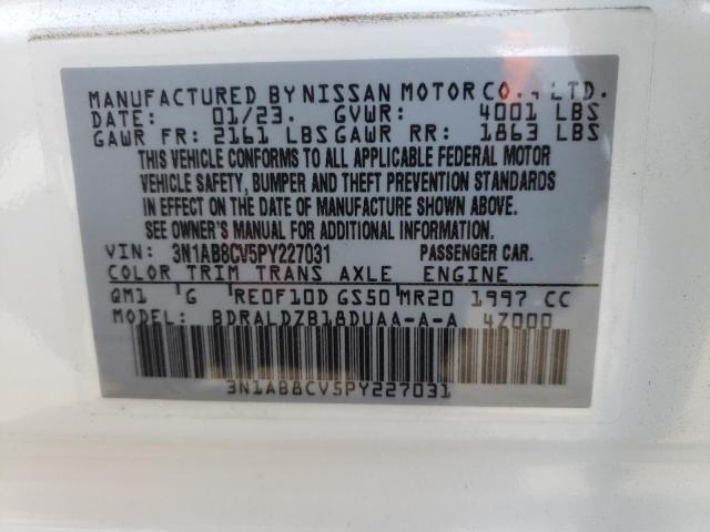3N1AB8CV5PY227031 Nissan SENTRA SV