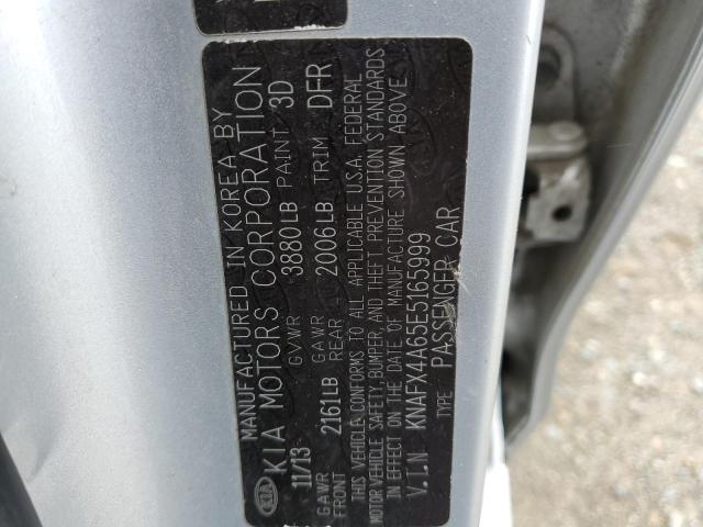 KNAFX4A65E5165999 KIA FORTE LX