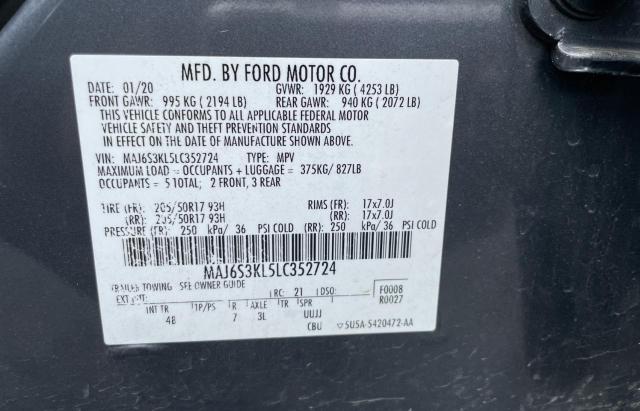 2020 FORD ECOSPORT T - MAJ6S3KL5LC352724