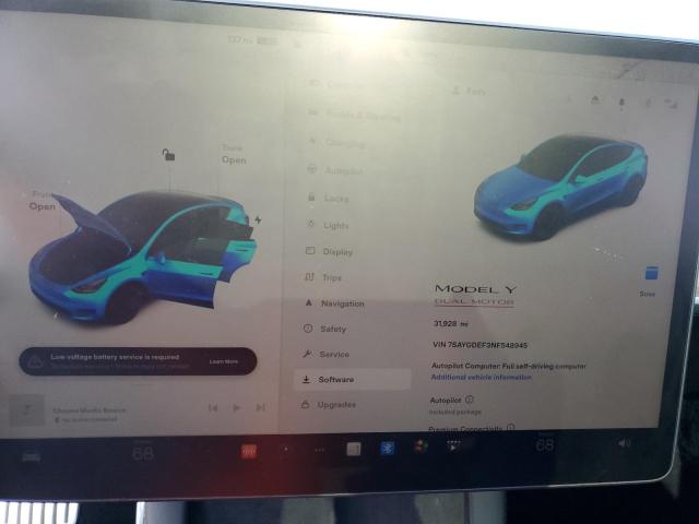 7SAYGDEF3NF548945 Tesla Model Y