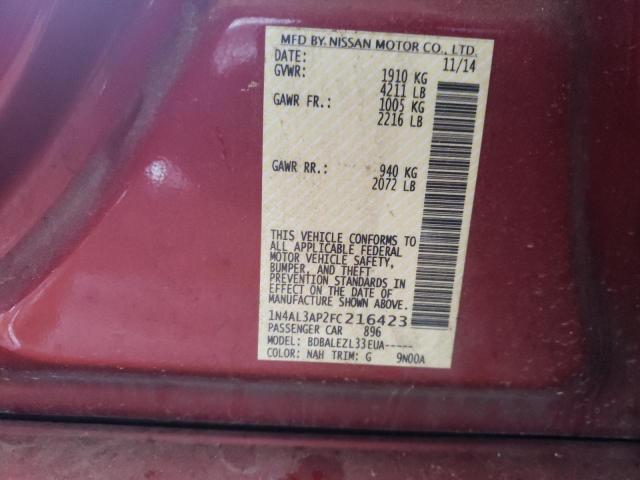 1N4AL3AP2FC216423 Nissan ALTIMA 2.5