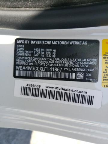 2020 BMW 430I - WBA4W3C0XLFH41867