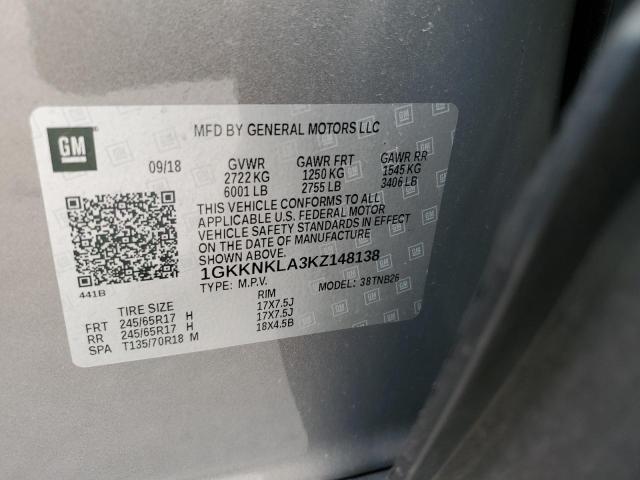 1GKKNKLA3KZ148138 GMC ACADIA SLE