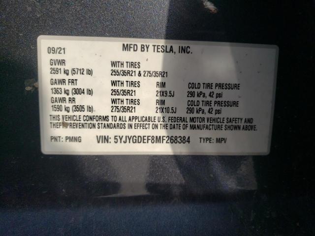 5YJYGDEF8MF268384 Tesla Model Y